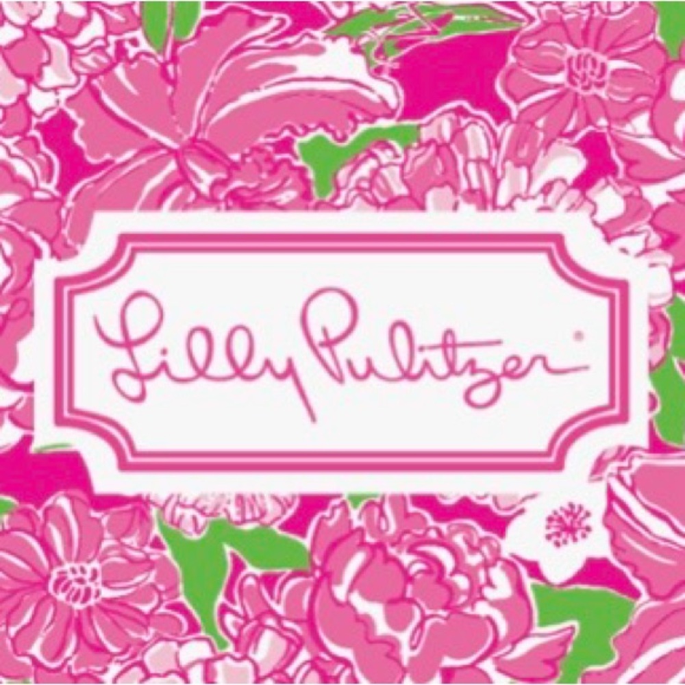Lilly Pulitzer Pink and Green Floral Design
